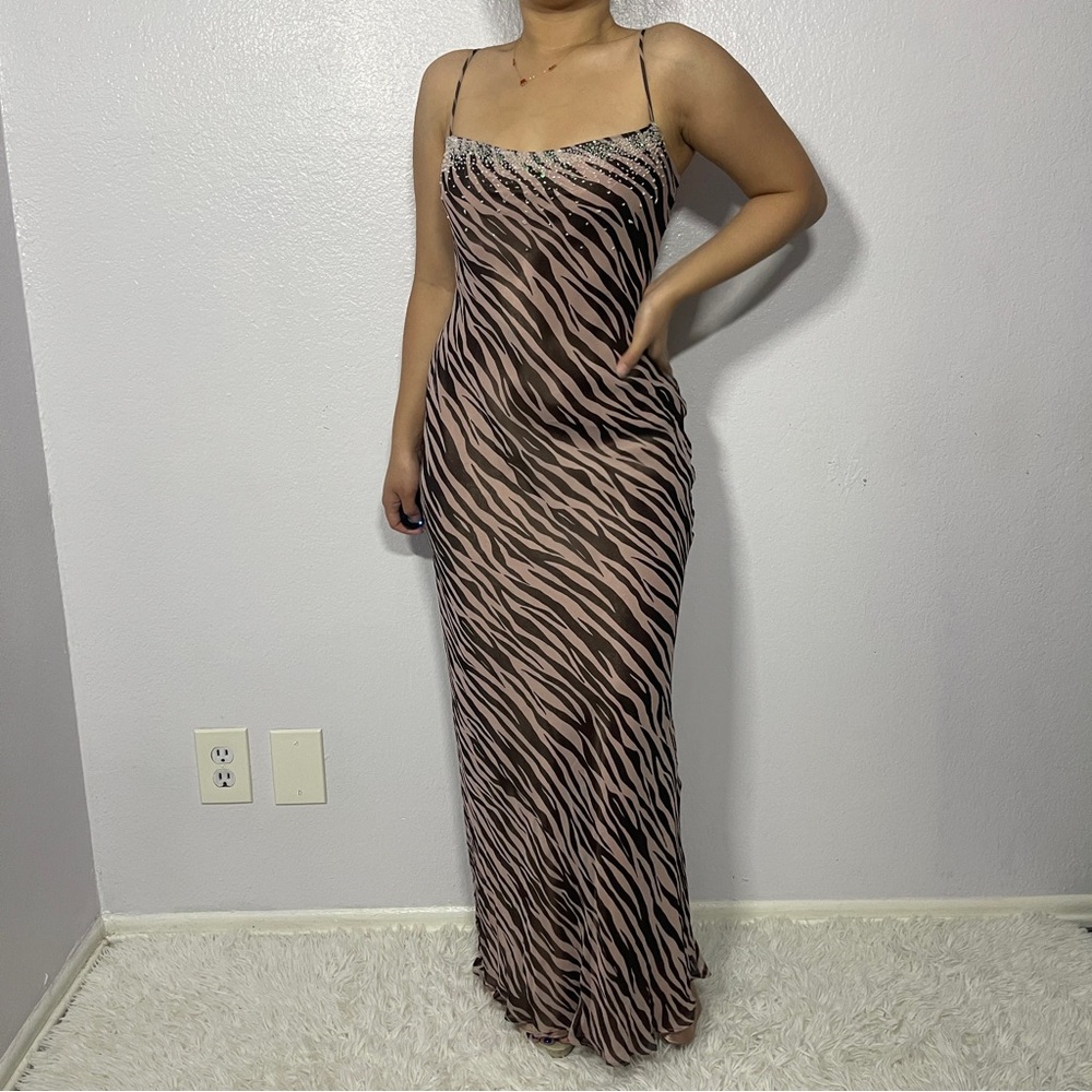 Vintage 2000’s Animal Print Silk Dress
